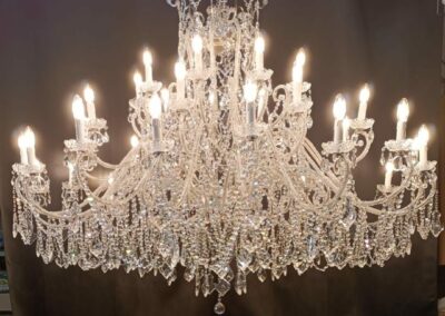 Grand lustre artisanal en cristal – 36 lumières