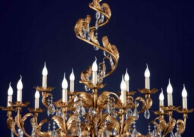 Lustre à Pampilles en Cristal – Fabrication Artisanale