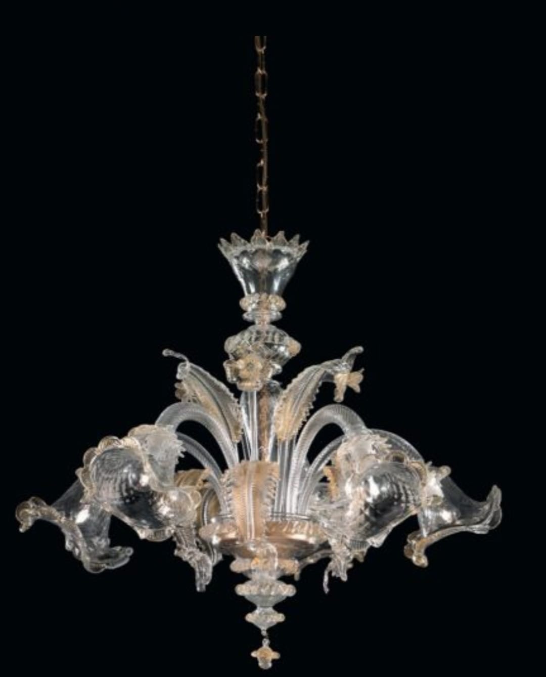 Lustre artisanal en verre de Murano<br />
