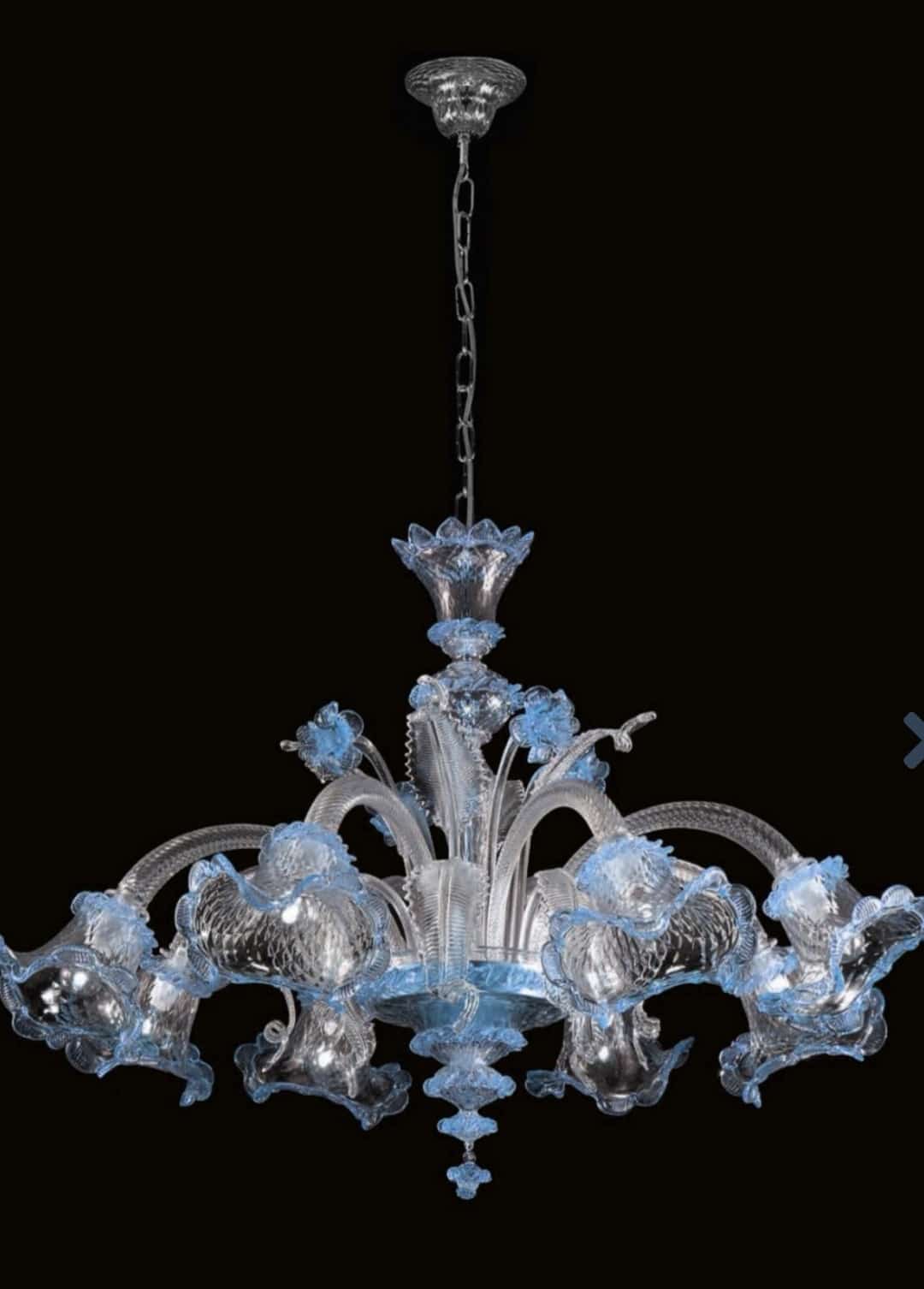Lustre artisanal en verre de Murano<br />
