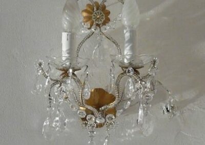Paire d’appliques murales baroques à 2 bras de lumière