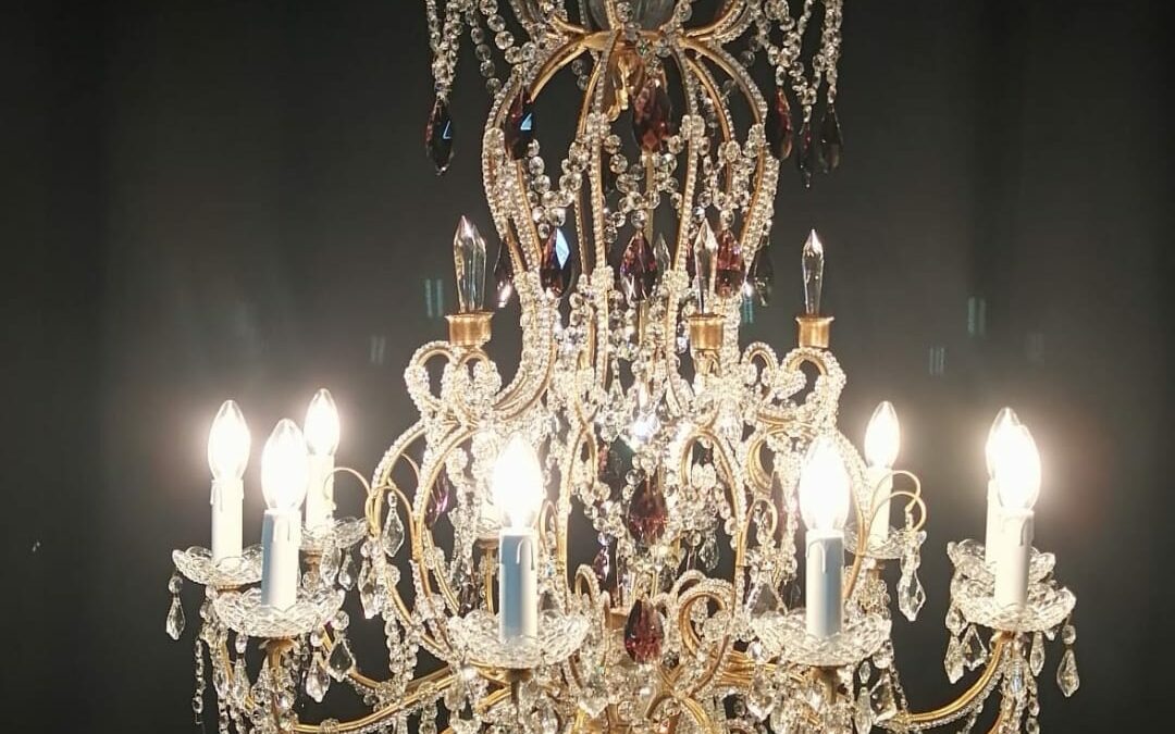 lustre en fer forgé artisanal