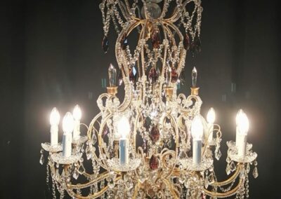 lustre en fer forgé artisanal