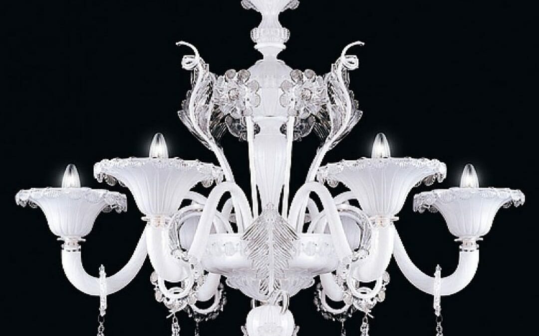 Exceptionnel lustre en verre artisanal de Murano