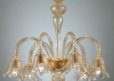 Lustre artisanal de Murano en verre soufflé
