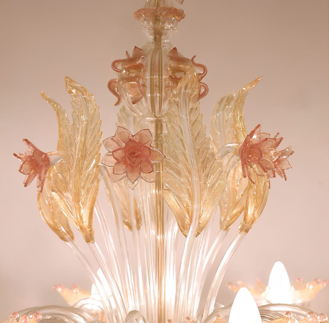 Lustre artisanal verre de Murano Lustre artisanal en verre de Murano