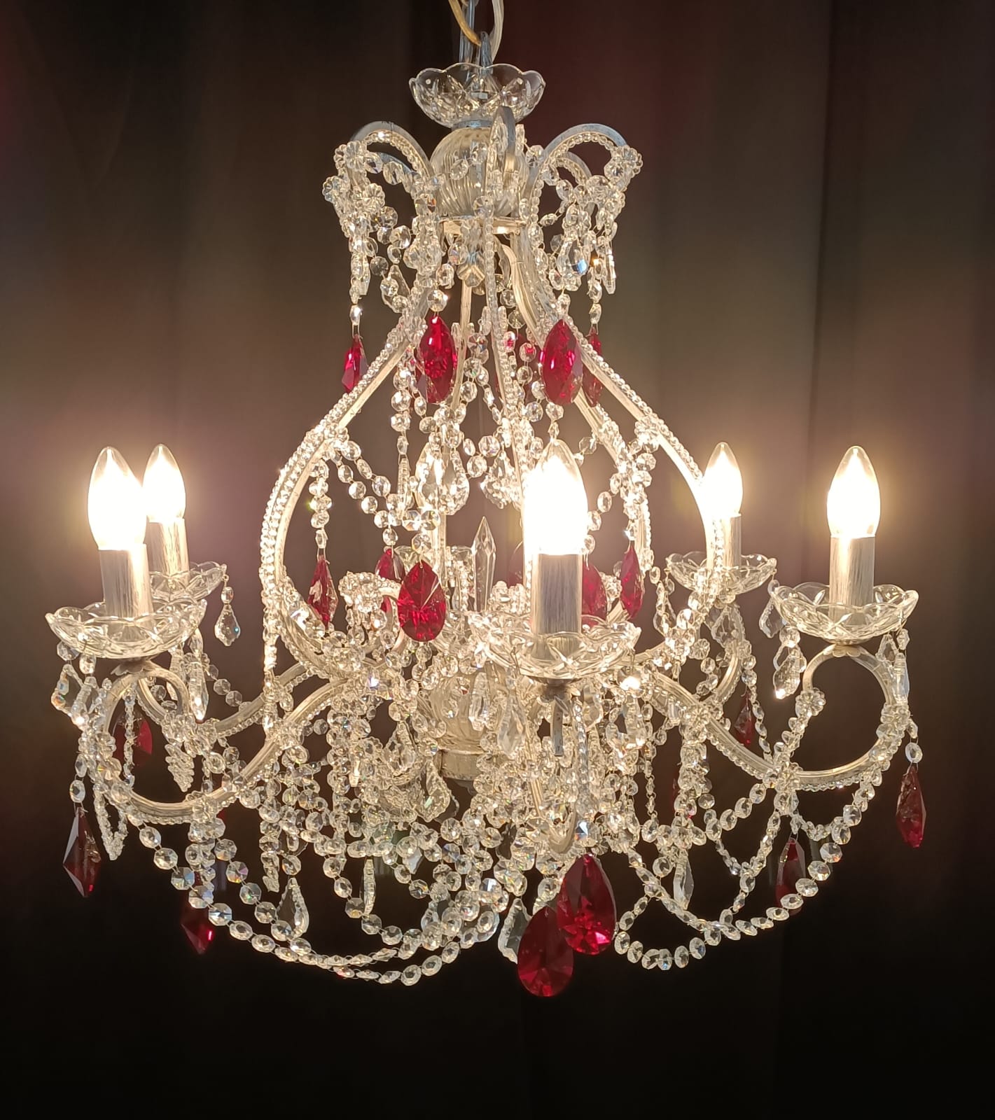 Lustre baroque artisanal en fer forgé Lustre baroque artisanal en fer forgé