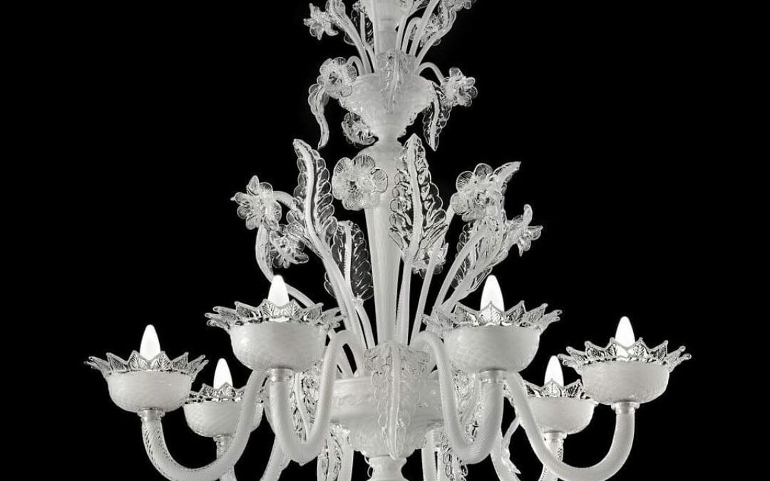 Lustre classique en verre de Murano
