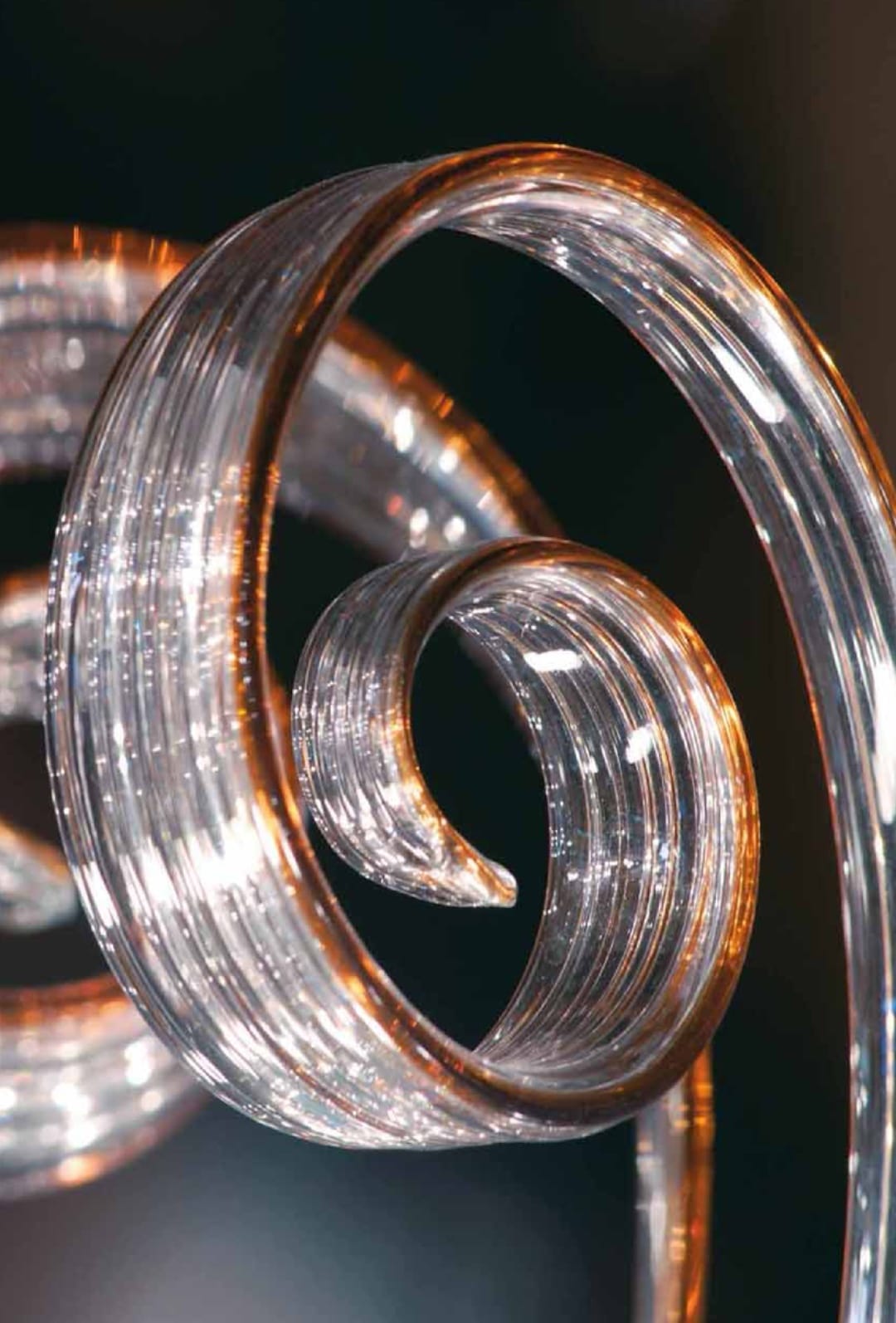 Lustre artisanal de Murano en verre soufflé<br />
