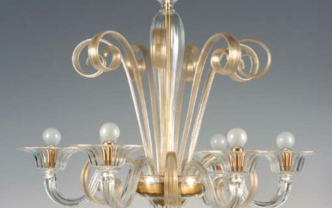 Lustre de Murano en verre soufflé – design moderne classique
