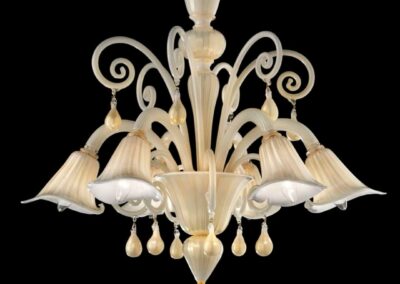 Lustre traditionnel en verre soufflé de Murano