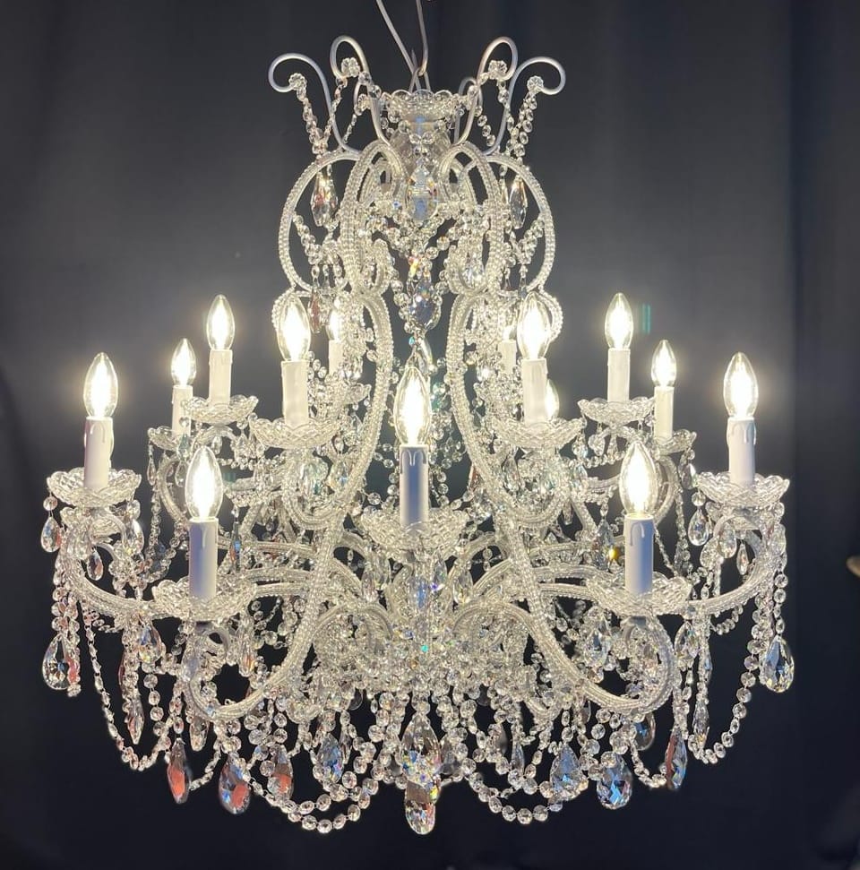 lustre artisanal florentin à 18 bras de lumière