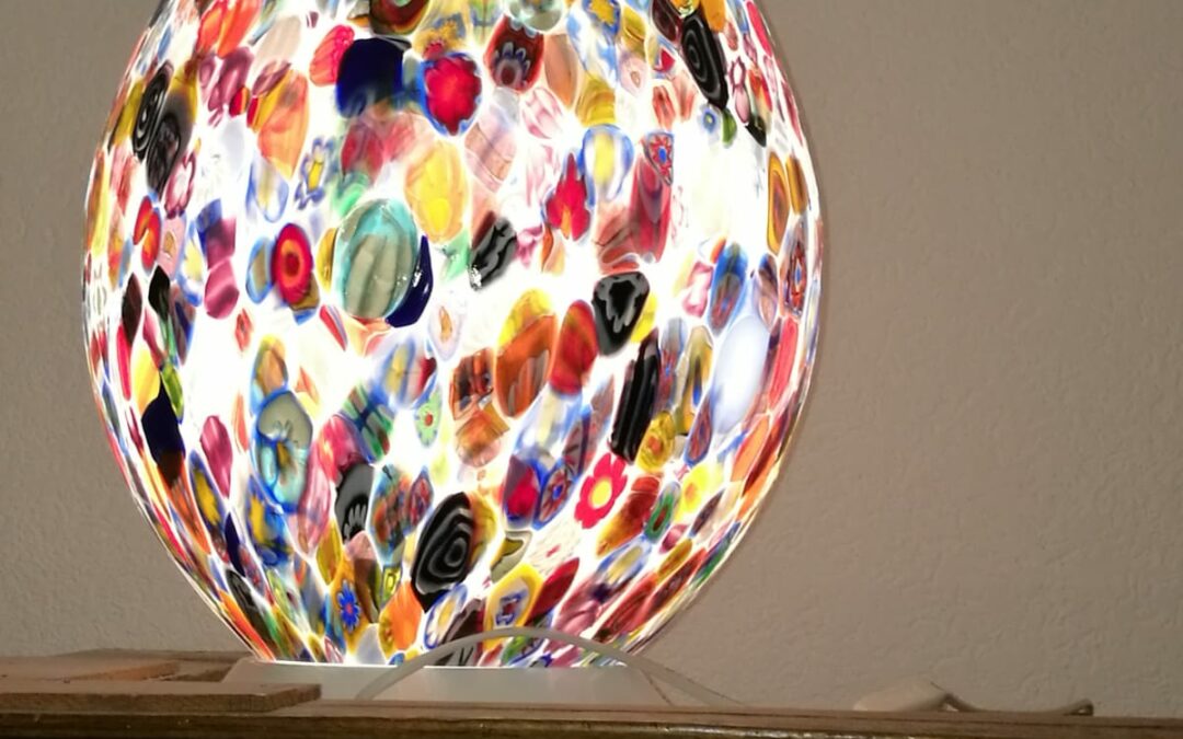 Lampe artisanale oeuf lumineux